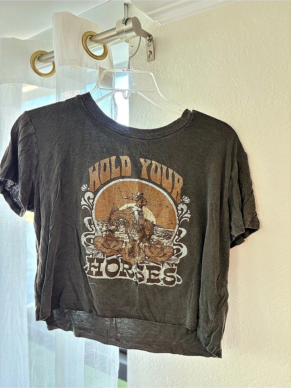 Altard State Hold Your Horses Cowboy Graphic Crop Tshirt